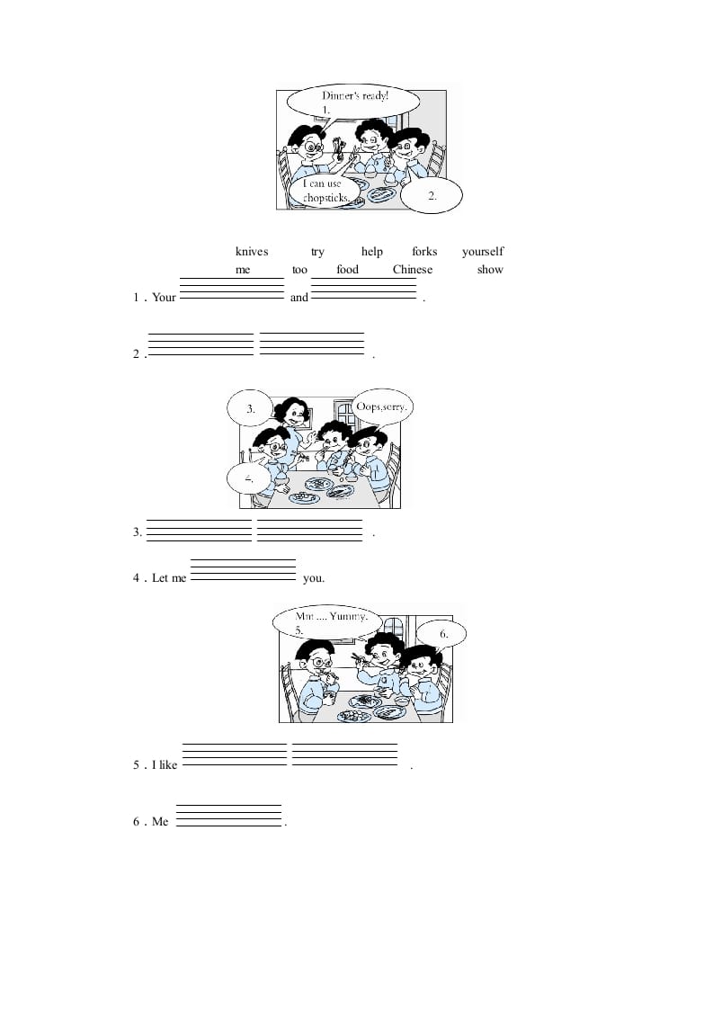 图片[2]-五年级英语上册Unit3WhatwouldyoulikePartB练习及答案(2)（人教版PEP）-米大兔试卷网