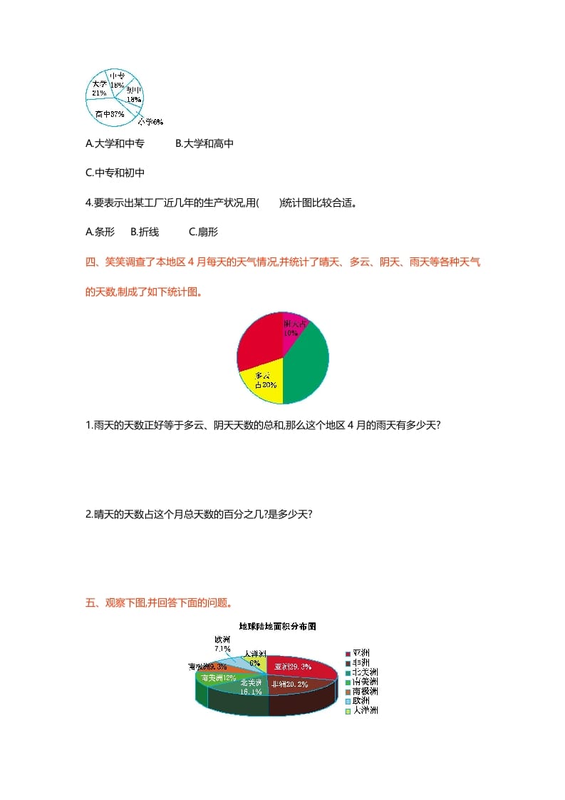 图片[2]-六年级数学上册第五单元测试卷（北师大版）-米大兔试卷网