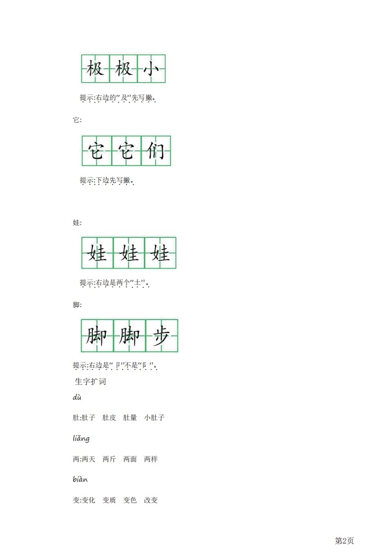 图片[2]-二年级语文上册知识要点（部编）-米大兔试卷网