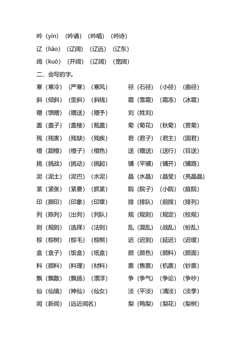 图片[2]-三年级语文上册第二单元知识要点归纳（部编版）-米大兔试卷网