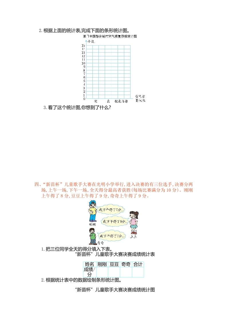 图片[3]-四年级数学上册第七单元测试卷（人教版）-米大兔试卷网