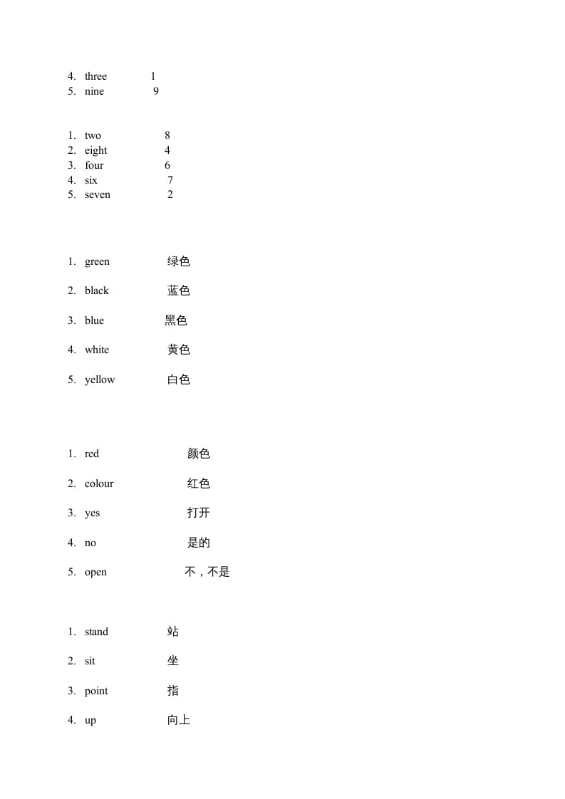 图片[2]-二年级英语上册单词练习题（人教版一起点）-米大兔试卷网