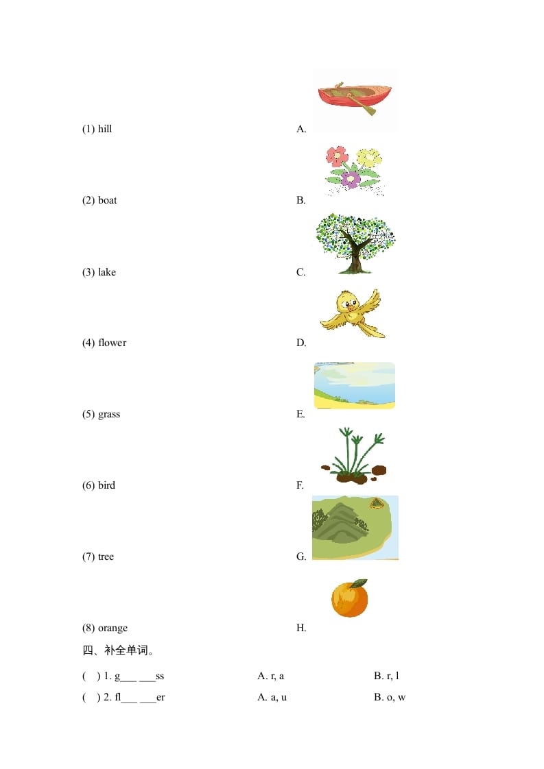 图片[2]-二年级英语上册Unit5_Lesson1课时训练（人教版一起点）-米大兔试卷网