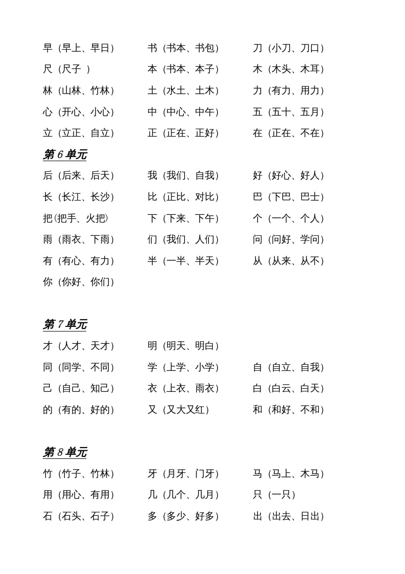 图片[3]-一年级语文上册小学期末复习资料(四)11页（部编版）-米大兔试卷网