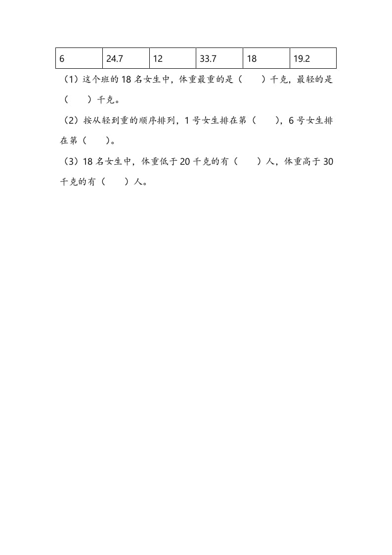 图片[3]-三年级数学下册9.2简单的数据排序和分组-米大兔试卷网