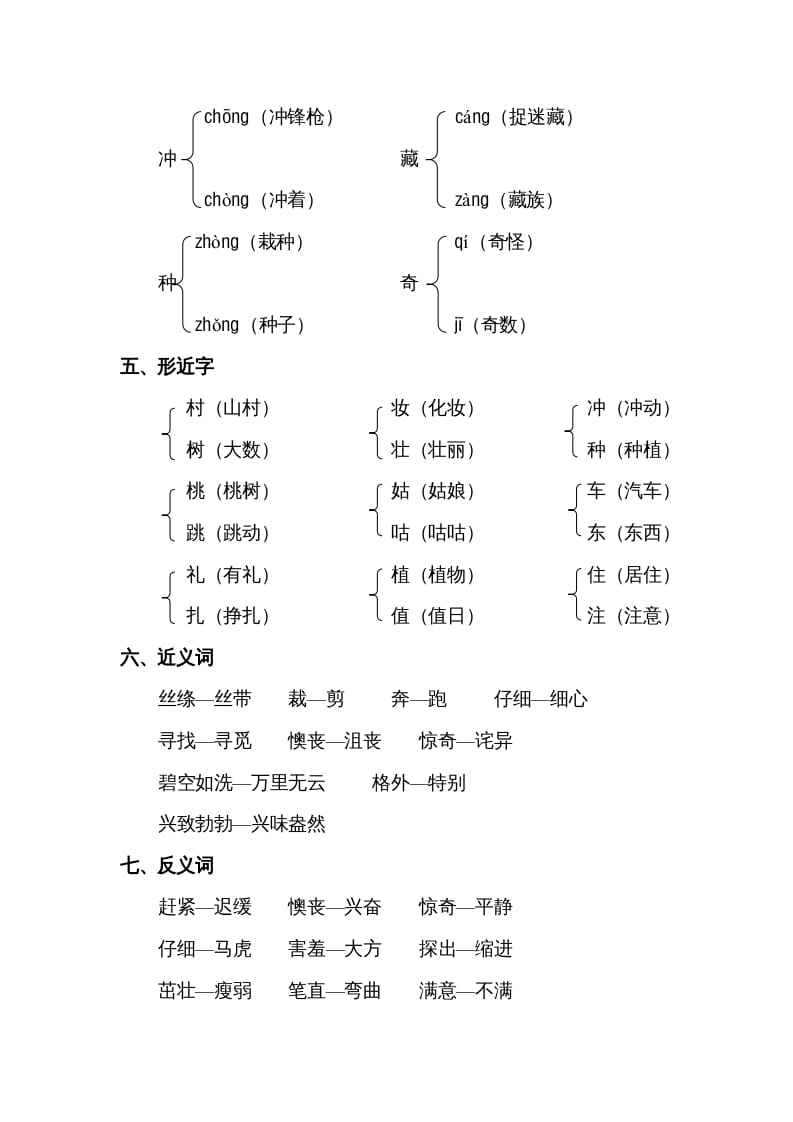 图片[2]-二年级语文下册第一单元知识点梳理-米大兔试卷网