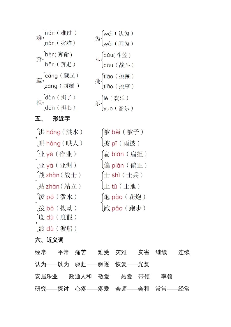 图片[2]-二年级语文上册第六单元知识梳理（部编）-米大兔试卷网