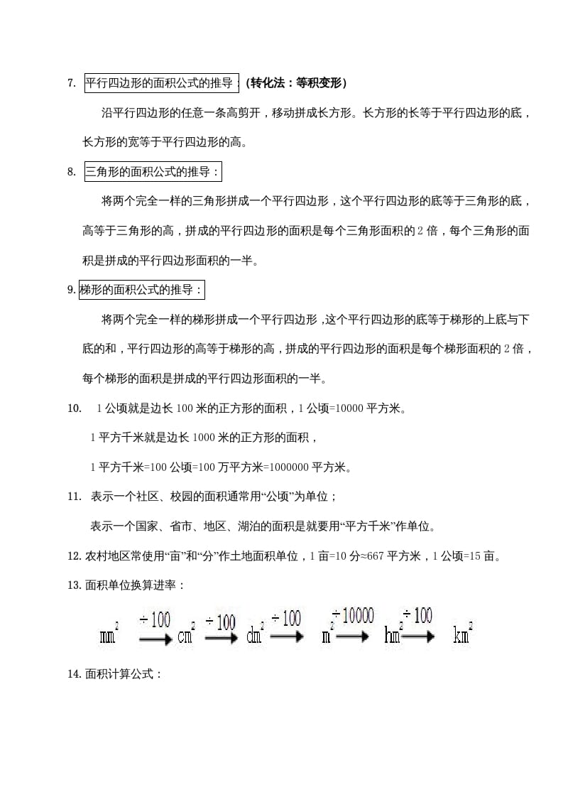 图片[2]-五年级数学上册第二单元多边形的面积（苏教版）-米大兔试卷网