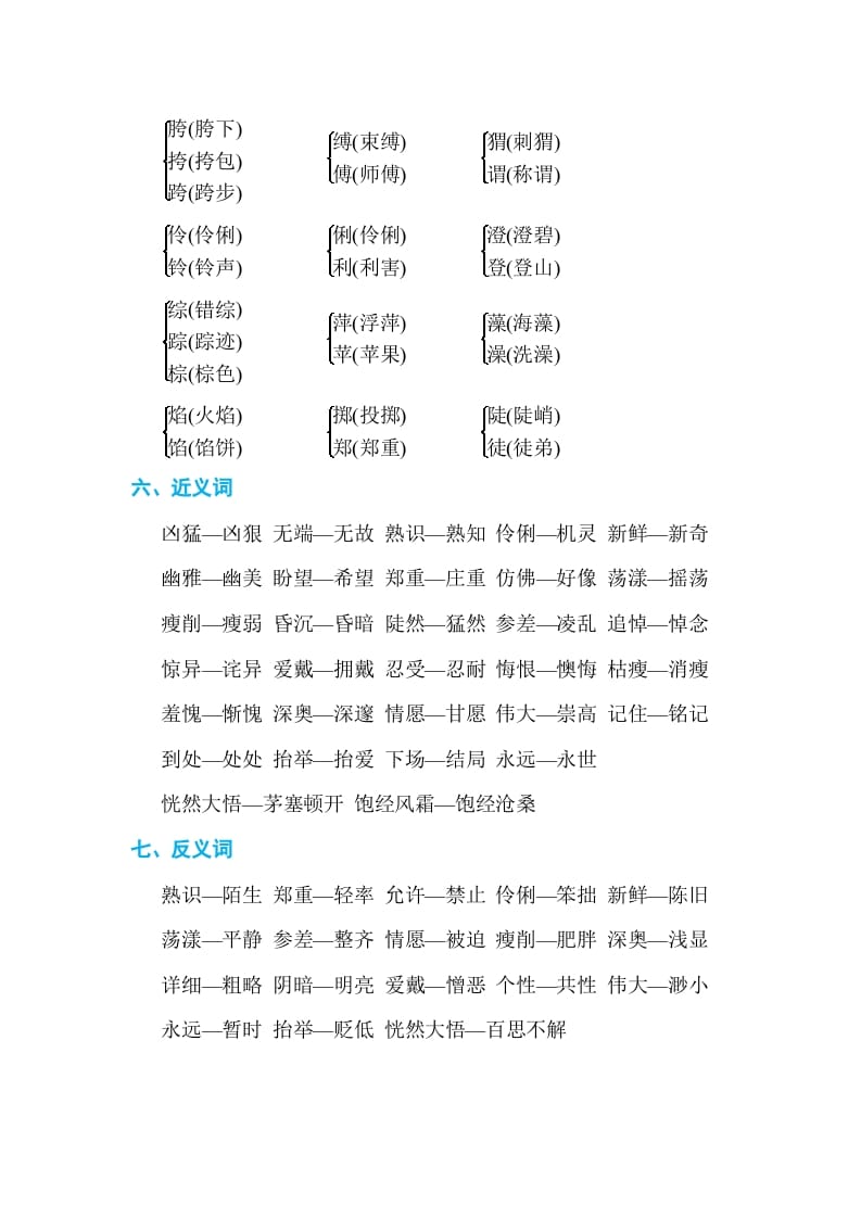 图片[2]-六年级语文上册第八单元单元知识小结（部编版）-米大兔试卷网