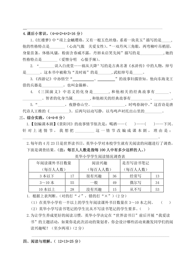 图片[2]-五年级数学下册第二单元测试卷（单元测试）-米大兔试卷网