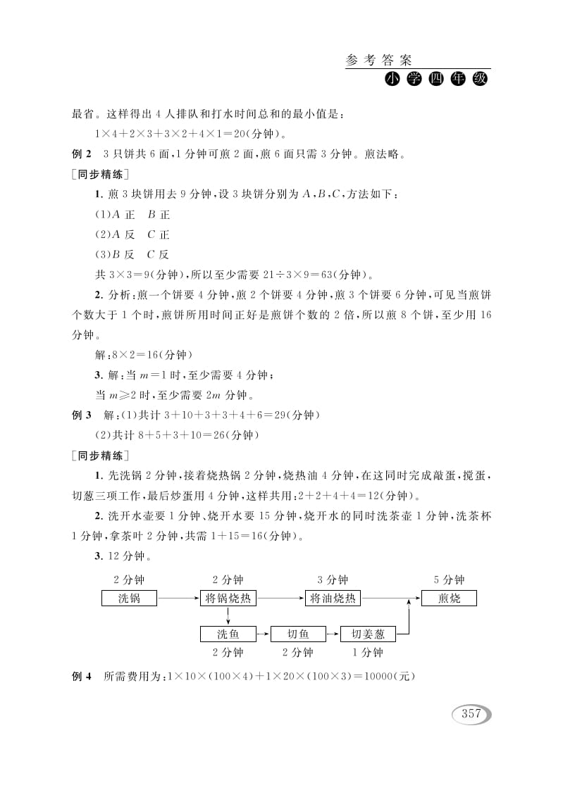 图片[2]-四年级数学下册第十六讲合理安排参考答案-米大兔试卷网