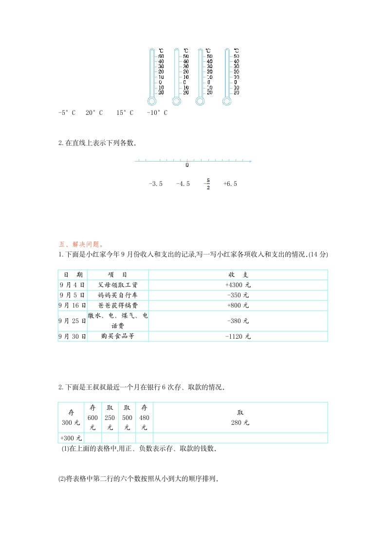 图片[2]-六年级数学下册第一单元检测卷（1）-米大兔试卷网