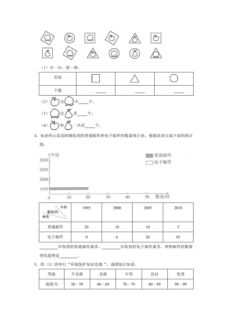 图片[2]-六年级数学上册5.3身高的情况》同步练习（有答案）（北师大版）-米大兔试卷网