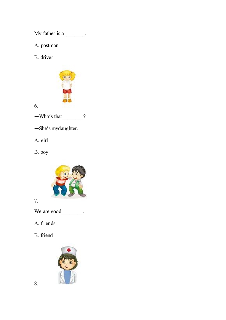 图片[2]-四年级英语上册Lesson6课时达标（精通版四上）（人教版一起点）-米大兔试卷网