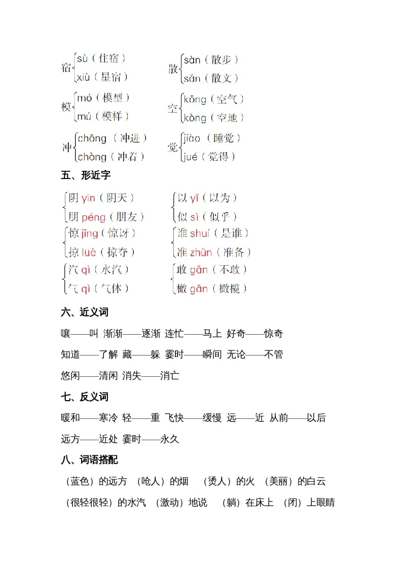 图片[2]-二年级语文上册第七单元知识梳理（部编）-米大兔试卷网