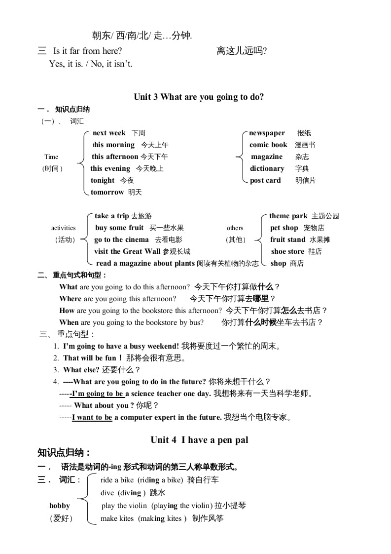 图片[3]-六年级英语上册知识点单元总结（人教版PEP）-米大兔试卷网