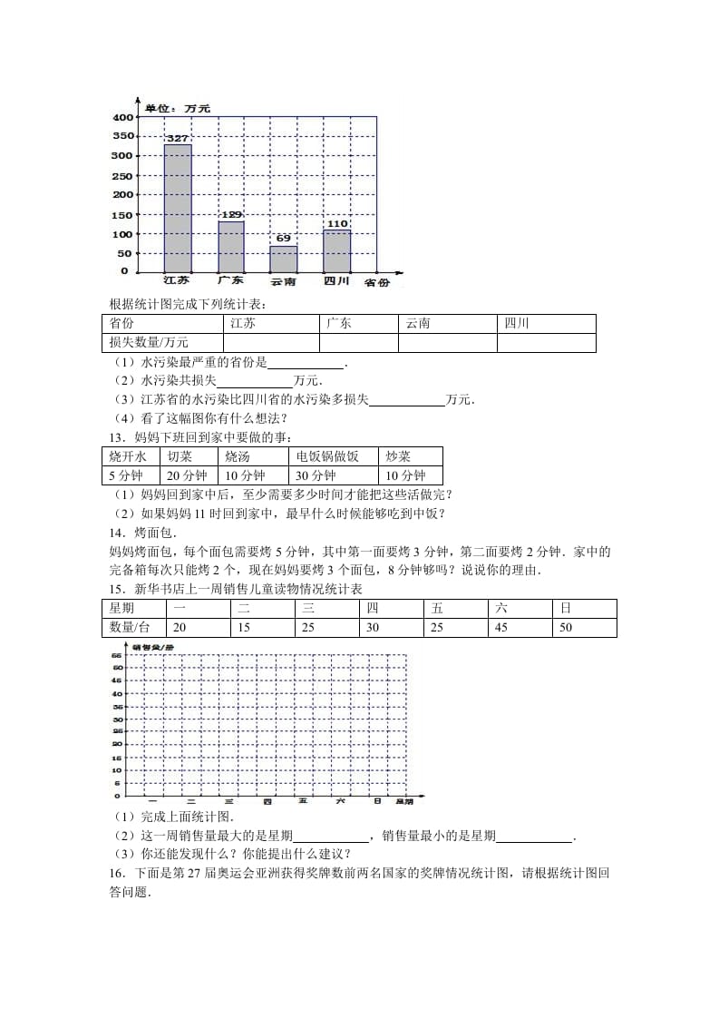 图片[3]-四年级数学上册第7单元测试卷1（人教版）-米大兔试卷网