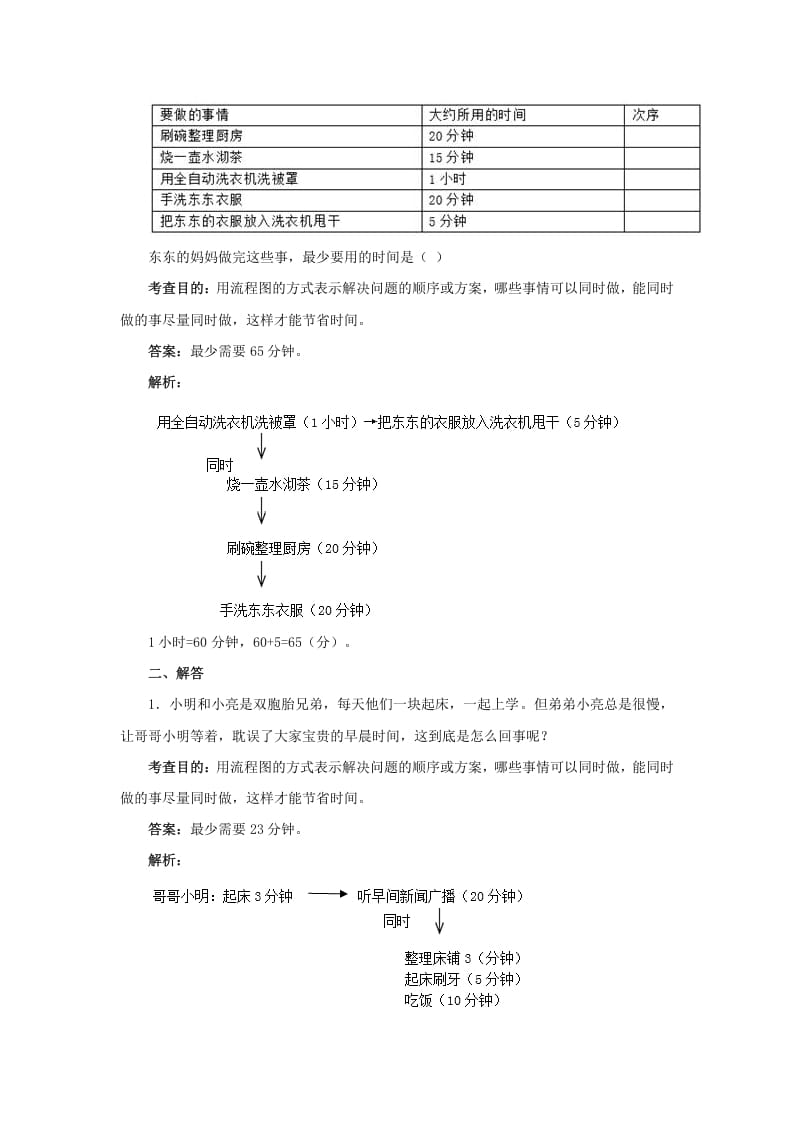 图片[2]-四年级数学上册同步测试及解析-数学广角──优化（人教版）-米大兔试卷网