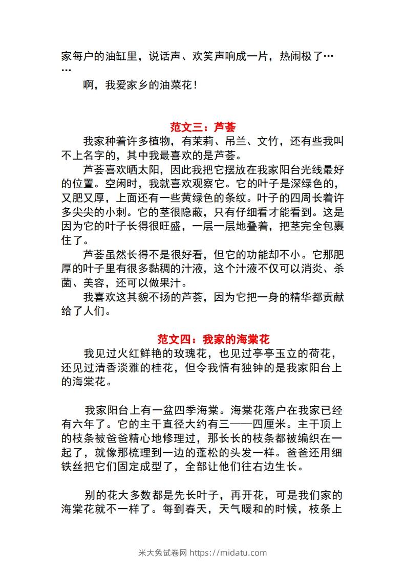 图片[2]-三年级语文下册1-8单元作文范文-米大兔试卷网