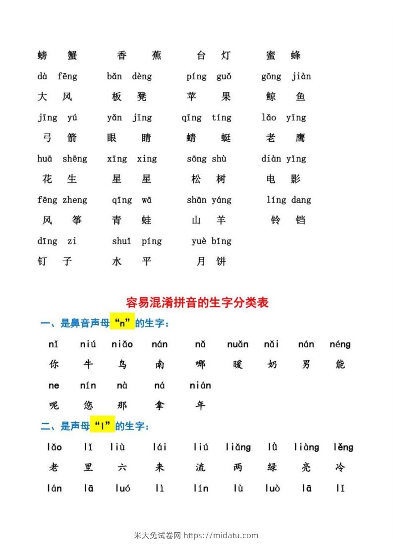 图片[3]-幼小衔接拼音强化训练-米大兔试卷网