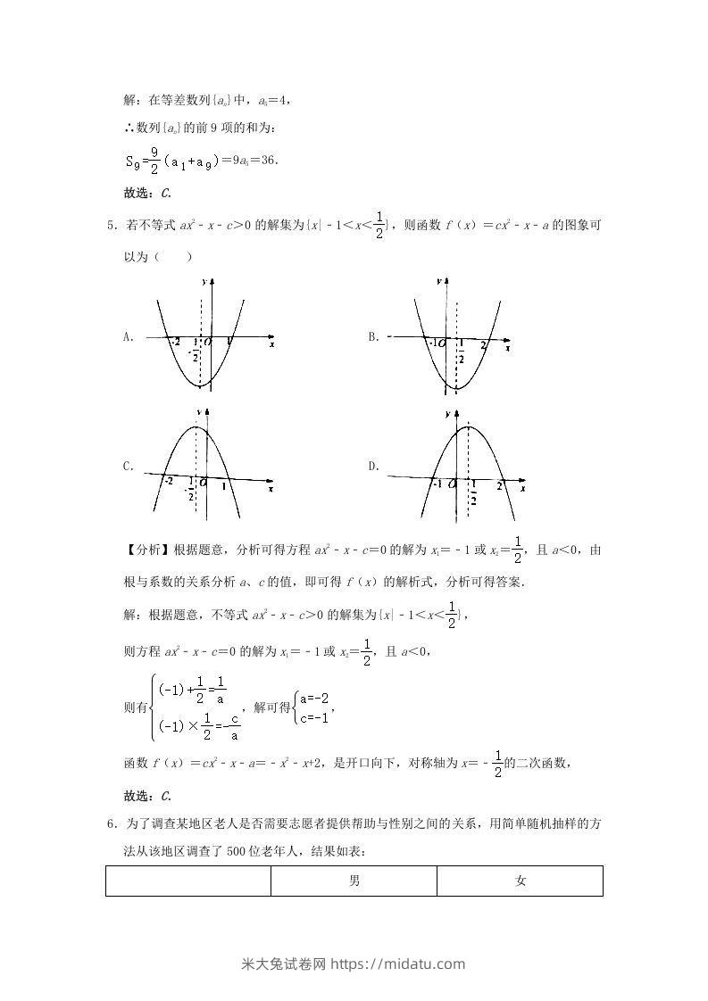 图片[2]-2020-2021年北京市昌平区高二数学下学期期末试题及答案(Word版)-米大兔试卷网